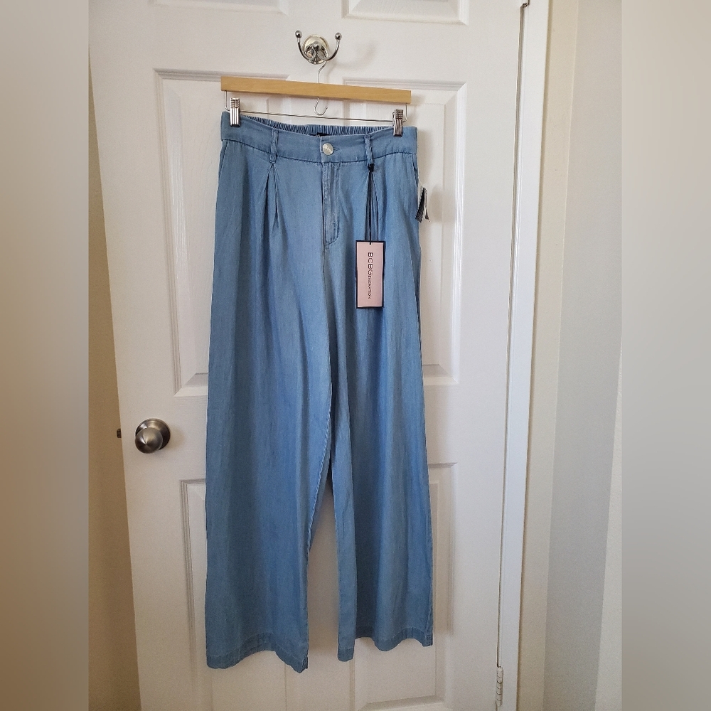 BCBG Wide Leg Cotton Trouser